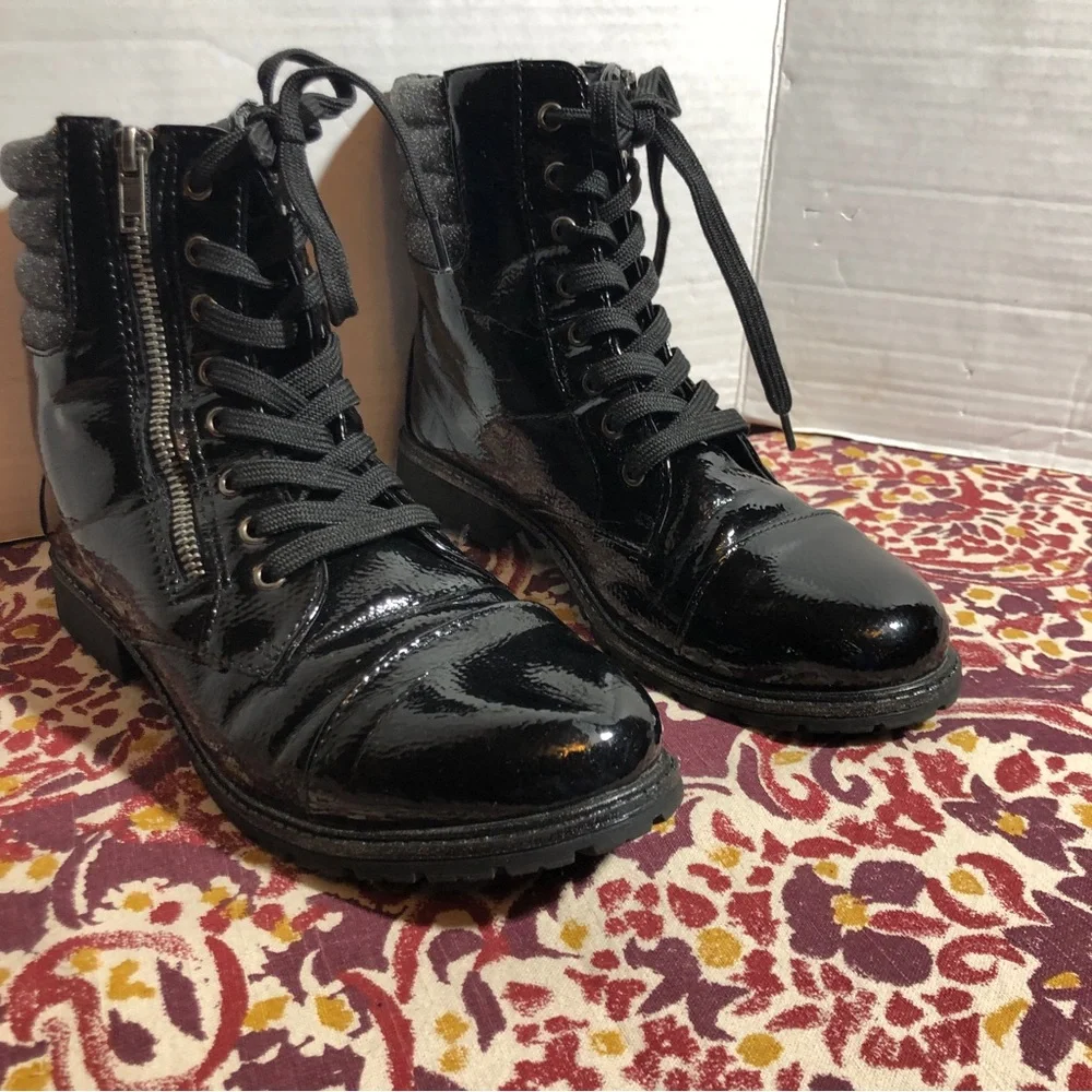 Justice Combat Moto Boots Size 8